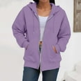 thumbnail image 2 of UAYOTSE Womens Zip Up Hoodies Fleece Jackets Oversized Sweatshirts Fall Fashion Outfits 2025 Sweaters Winter Clothes(G26-Purple,XL), 2 of 9