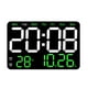 thumbnail image 1 of Reloj despertador digital de escritorio con calendario y ajuste de 10 niveles para aulas. Verde, 1 of 9