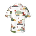 thumbnail image 4 of Xecao Excavator print Hawaiian shirt - a stylish short-sleeve button-down for men, perfect for casual beach and tropical outings., 4 of 9
