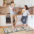 thumbnail image 7 of Dailycode 2 Pcs Kitchen Rug Set Non Slip Absorbent Soft Floor Mats for Kitchen Bathroom Cute Birds and Plants 19.7"x27.6"+19.7"x47.2", 7 of 7