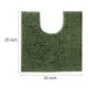 thumbnail image 2 of Xiao Hua Alfombra de baño en forma de U, 20 × 20 pulgadas, lavable, suave, con material de poliéster y TRP duradero, alfombra de baño contorneada para pisos de baño, marrón, 1 pieza., 2 of 5