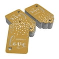 thumbnail image 2 of Inkdotpot 100 Pack Made With Love Text Favor Paper Tags Craft Real Silver Foil Hang Tag, 2 of 6