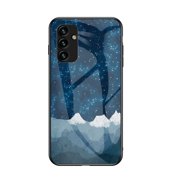 Designed for Samsung Galaxy S25 Case, Luxury Pattern Thin Fit Lightweight Anti-Scratch Drop Protective Shockproof Glossy Phone Case, Tempered Glass Back TPU Bumper Frame, Wave