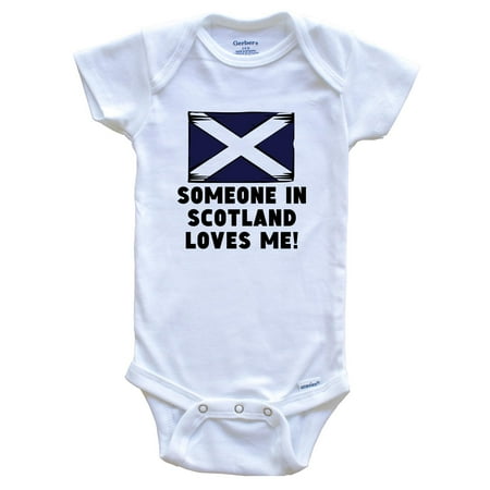 Someone In Scotland Loves Me Scottish Flag Baby Onesie