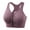 Purple, variant on Yoga Bras for Women Nude Feel Compression Dry Fit Zipper Front Sports Bra Outdoor Running Fitness Cross Back High Support Bralettes Plus Size Comfort Wireless Training Underwear