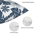 thumbnail image 5 of YFYANG Square Decorative Throw Pillow Case (Without Pillow Insert), Blue Botanical Flowers Bedroom Sofa Car Cushion Cover, 16"x16", 5 of 9