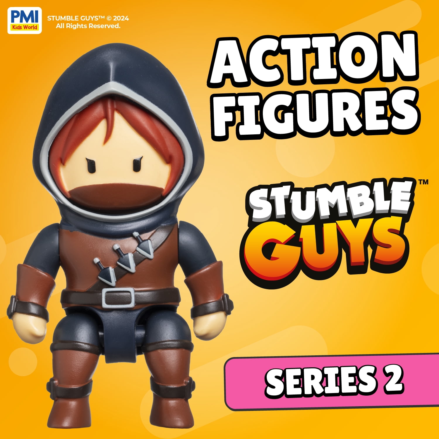 Stumble Guys Season 2 Articulated Action Figures 1-pack Window Box, 4 Characters to Collect