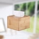 thumbnail image 3 of 1 caja de pañuelos de madera cuadrada de bambú para escritorio, soporte para servilletas, para casa, hotel, coche, oficina, tamaño S, 3 of 8