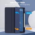 thumbnail image 3 of Hybrid Case for iPad Air 11 inch M4/M3/M2 (2026/2025/2024), Auto Wake/Sleep, Flip Stand Folio Cover w Pencil Holder, 3 of 6