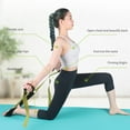 thumbnail image 3 of 1 Ensemble Yoga Sangle d'Étirement Réglable Très Élastique Résistant à l'Usure Flexible Large Application 3 Couleurs Yoga Sangle d'Étirement Jambe, 3 of 10