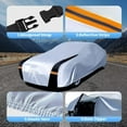 thumbnail image 3 of Car Cover 100% Waterproof All Weather, 10 Layers Outdoor Car Covers for Sports -Custom Fit Chevrolet Corvette, Porsche 911, Toyota Supra, BMW i8, etc. Sun & Rain Protector. C3 (See Size Chart), 3 of 11