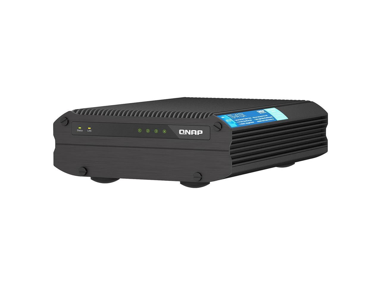 QNAP TS-i410X-8G-US 4 Bay High-Speed fanless Industrial NAS with dual-10GBe, Intel Atom CPU, 8GB DDR4 Memory and 2.5GbE (2.5G/1G/100M) Network Connectivity (Diskless)