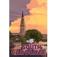 thumbnail image 2 of East Coast Licensing 17x24 Black Ornate Wood Framed with Double Matting Museum Art Print Titled - South Carolina, 2 of 4