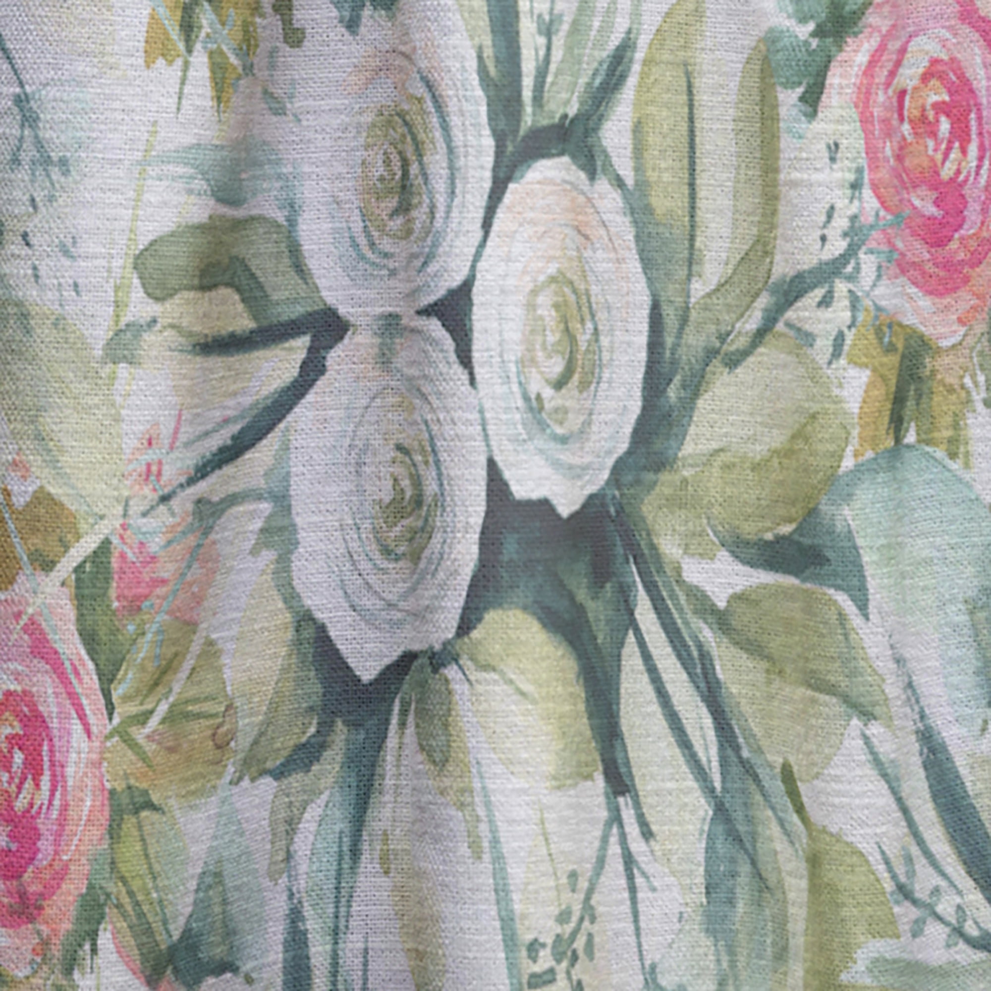 Designart 'Flowers With Green Leaves V' Floral Curtain Panel