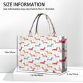 thumbnail image 3 of Large Capacity Tote Bag,Colorful Funny Dachshund Handbag Fashion Luxury Tote Bag,15.7"x13"x 5.1" Inches,Laptop Compatible, 3 of 6