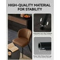 thumbnail image 4 of Sailvan Dining Chairs Set of 4, Modern PU Leather Upholstered Kitchen Chairs for Dining Room & Living Room with High Back, Easy Maintaince, Brown, 4 of 9