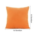 thumbnail image 3 of Lumbar Pillow, Velvet Flock Bean Bag Cushion, Solid Orange, 40cm, Home Sofa Backrest,Vsgery, 3 of 9