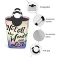 thumbnail image 4 of Bingfone Not All Those Who Wander Are Lost Laundry Hamper,Large Canvas Fabric Lightweight Storage Basket Toy Organizer Dirty Clothes Collapsible, 4 of 6