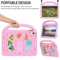 thumbnail image 3 of Dteck Crossbody Strap Kids Case for iPad 10th Generation 10.9 inch 2022,iPad 11-inch (A16) 2025 Cute EVA Hand Grip Case Shockproof Kickstand Cover with Shoulder Strap,Pink, 3 of 6