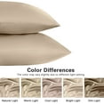 thumbnail image 5 of Satin Silk Pillowcase for Hair and Skin, Taupe Pillow Cases King Size Set of 2 Pack Super Soft Pillow Case with Envelope Closure (20x40 Inches) SORMAG, 5 of 8