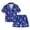 Dark Blue, variant on Wenfanal Girls' Clothing Sets Toddler Girl Clothes,Kids Toddler Boy Girls Clothes Casual Cartoon Prints Short Sleeves Top Waist Shorts Pajams Sleepwear Set Outfit Size 12-24 Months,Blue