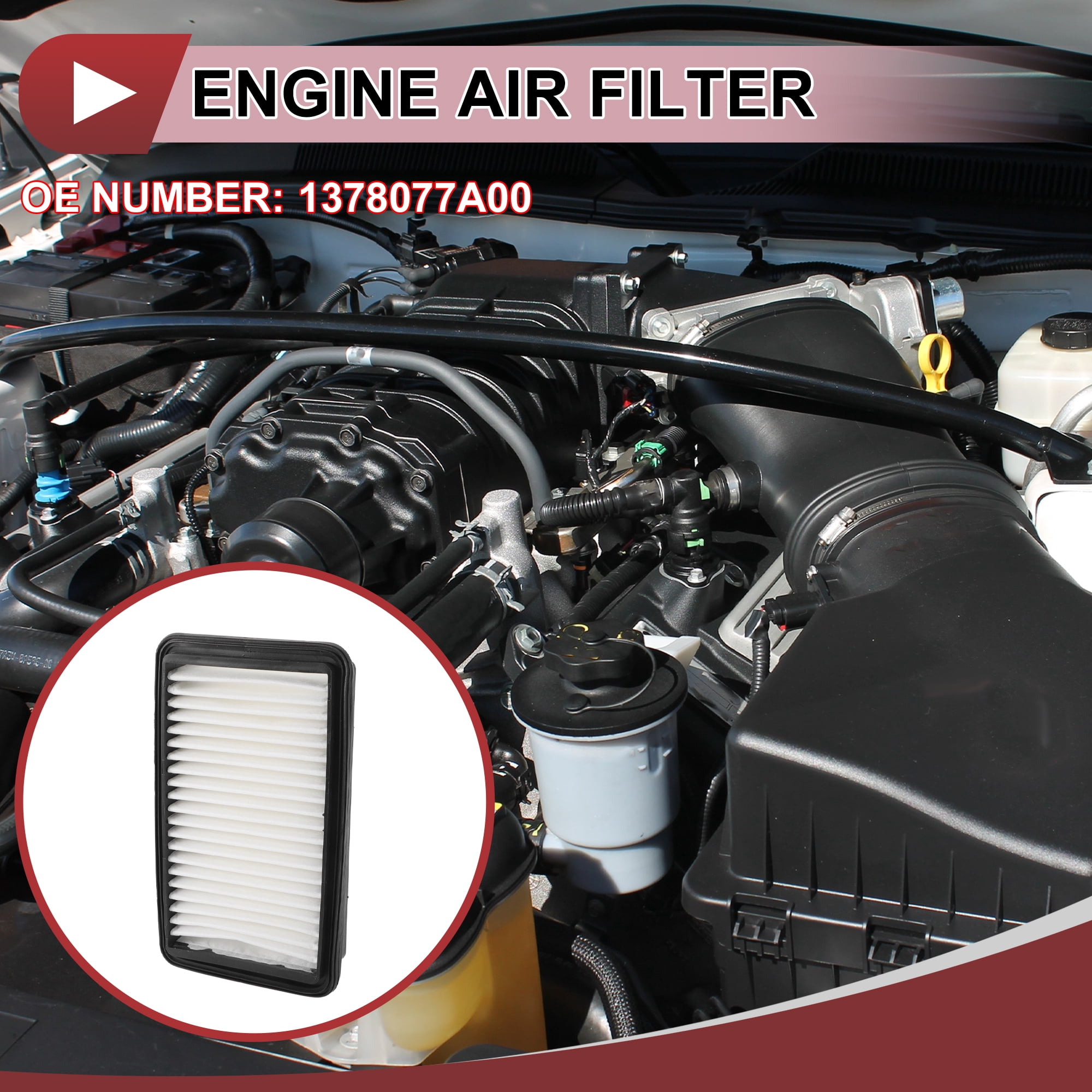 Unique Bargains Engine Air Filter Element No.1378077A00 for Suzuki Carry Every Jimny DA32T