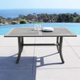 thumbnail image 3 of Havenside Home Surfside Rectangular Table with Bench and Armchair Outdoor Hardwood Dining Set by, 3 of 4