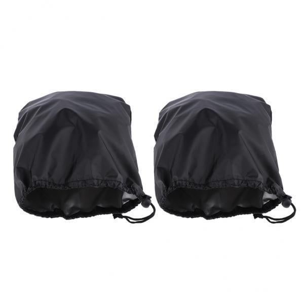 koolsoo 2x2PCS Universal Automobile Rearview Mirror Dust /Snow Cover Waterproof Black , Black, 3 Pcs