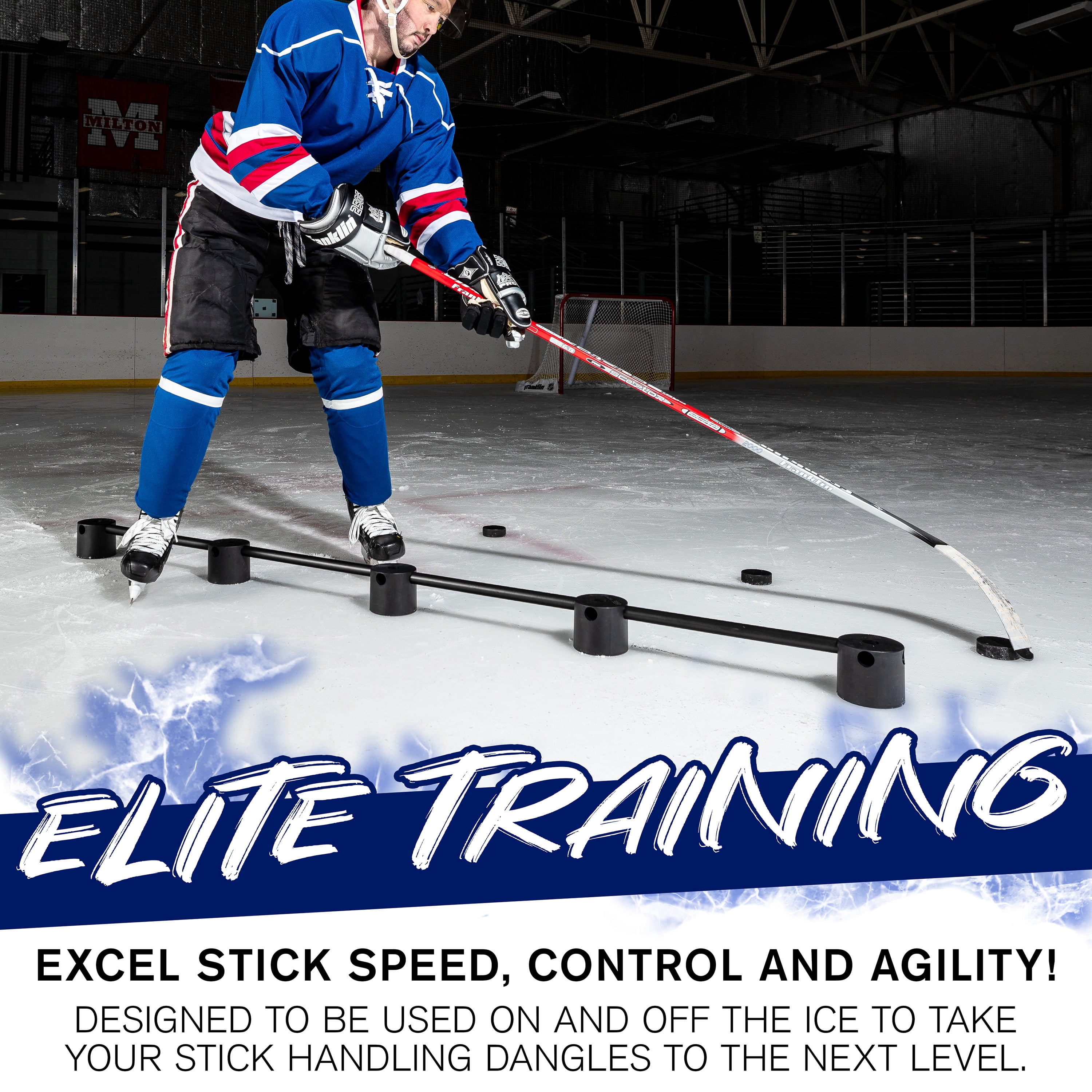Franklin Sports Hockey and Ice Hockey Sport Training Aid and Franklin Sports NHL Street Roller Hockey Puck