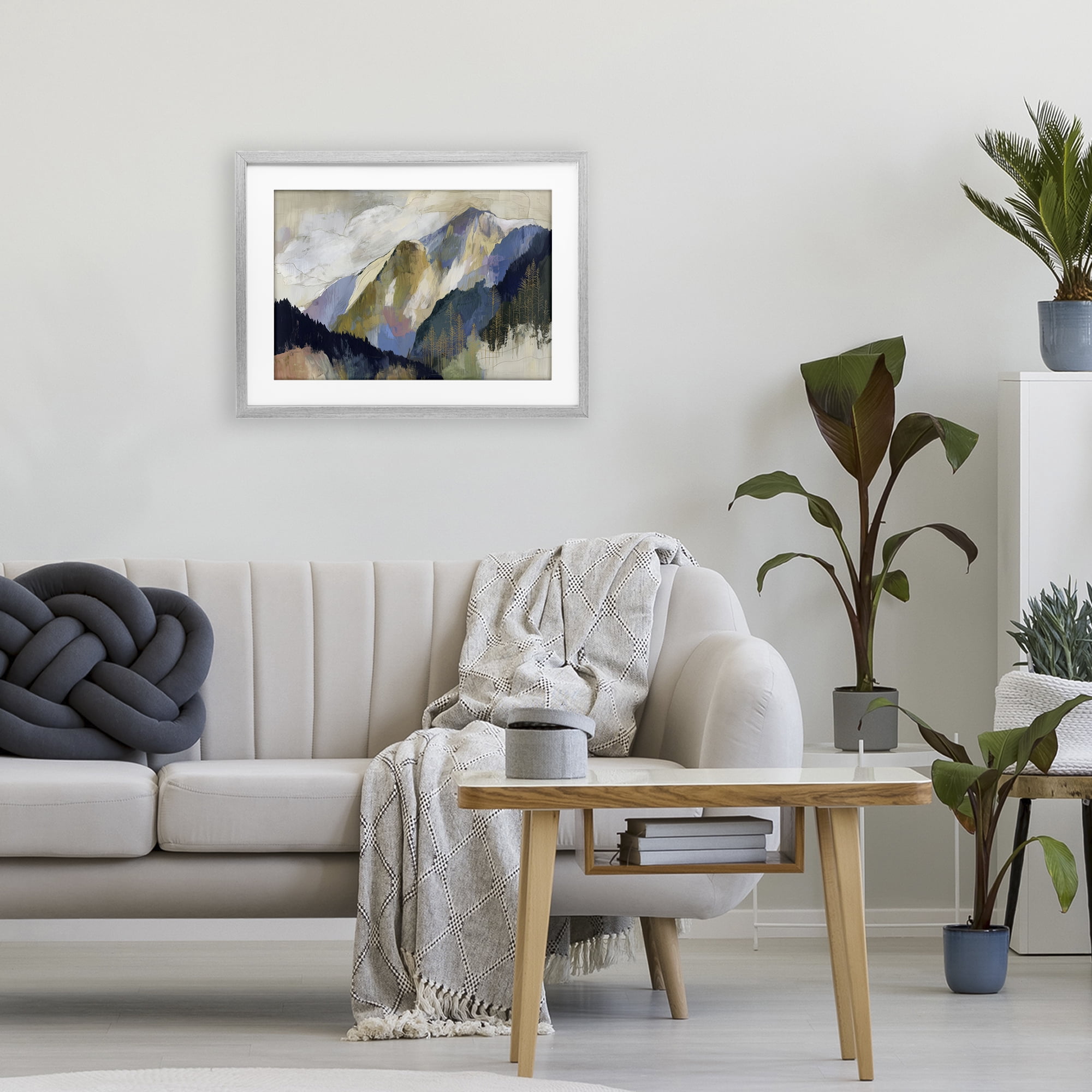 Stupell Industries Mountain Forest Landscape Gray Framed Print Under Glass, design by Chromatic Storm Studio
