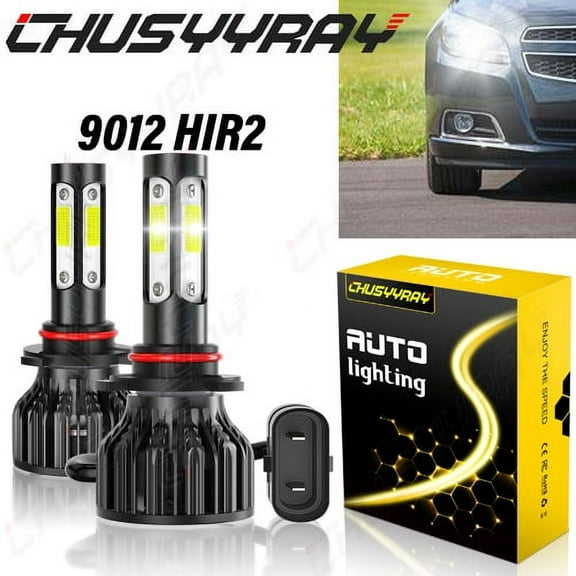 2PCS HIR2 9012 LED Headlight Bulbs kit for Chevrolet Equinox 2018 2019 2020 2021 4-sides High Low Beam 6000K Super Bright power