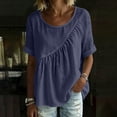 thumbnail image 4 of Shihyeh Womens Summer Babydoll Tops Casual Loose Fit Peplum Oversized Tunic Shirts, 4 of 9