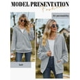 thumbnail image 6 of QAFOPEH Women Zip Long Sleeve Sweatshirt Drawstring Hoodies With Pockets, 6 of 7