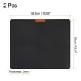 thumbnail image 2 of Unique Bargains 14x13' Mouse Pad, 2 Pack Dual Side Soft Smooth Desk Pad Writing Mat, Black, 2 of 6