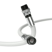 25' Feet, White RG6 Coaxial Cable with rubber booted - Weather Proof Indoor / Outdoor Rated Connectors, F81 / RF, Digital Coax for CATV, Antenna, Internet, Satellite, and more