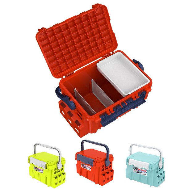 Caja de pesca de carpa multifuncional portátil duradera para artes de pesca (S azul)