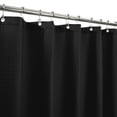 thumbnail image 1 of Barossa Design Cotton Blend Waffle Shower Curtain Fabric, Hotel Grade, Water Repellent- Black, 72" x 72", 1 of 7