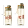 thumbnail image 2 of Water Bottle 22oz (650ml), Clear Water Bottle with Spout Lid and Carry Handle, Reusable, Hiking Water Bottle Suitable for Travel, Outdoors, Gym, Travel, Home, White, 2 of 4