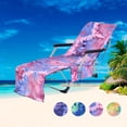 thumbnail image 4 of Pool Chair Towel With Side Pockets, For Sun Lounger Pool Sunbathing Garden Beach Hotel,Easy To Carry Around(82.5" X 29.5")-Style 3, 4 of 6