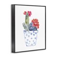thumbnail image 2 of Stupell Industries Eclectic Patterned Cactus Planter Black Framed Giclee Art, 11 x 14, by Sally Swatland, 2 of 7