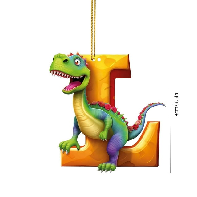 Vintage Christmas Decorations,Hanging Christmas Decorations Christmas Decoration Dinosaur 26 English Letter Dinosaur Pendant Christmas Decorations for Tree,Retro Christmas Decorations