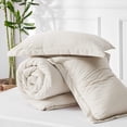 thumbnail image 4 of All Seasons Full Size Comforter Set, 3 Pieces(1 Comforter and 2 Pillow Shams ) Beige - Full, 4 of 5