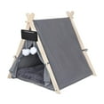 thumbnail image 2 of Tienda tipi para mascotas Yinane Cama para gatos con cojín Lavable Casa para perros Portátil Transpirable Gris, 2 of 8