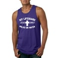 thumbnail image 1 of My Lifeguard Walks on Water Jesus Christ Bible | Mens Inspirational/Christian Graphic Tank Top, Purple, X-Large, 1 of 3