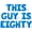 Blue, variant on Letter Balloons - THIS GUY IS EIGHTY 16" Inch Alphabet Letters Foil Mylar Balloon 80th Birthday Party Banner (Gold)