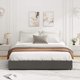 thumbnail image 5 of Qinaqin Queen Size Platform Cama Frame Tela Upholstered 4 Almacenamiento Cajones No Caja Spring Needed de Profundidad Madera Slats Support Noise Free Easy Assembly cm Profundidadark Gris, 5 of 5