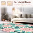 thumbnail image 2 of ODIKA 2'x3' Machine Washable Non-Slip Area Rug, Art Inspired Floral with Stylized Botanical High Traffic Rug, Pink, 294227, 2 of 7