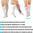 thumbnail image 3 of Dosaele Anti Embolism Compression Stockings  Knee High Unisex Ted Hose Socks 15-20 mmHg Moderate Level（X-Large）, 3 of 7