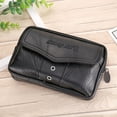 thumbnail image 4 of Multi-function Men PU Waist Bags Phone Wallet Belt Bum Pouch (Coffee 1), 4 of 5