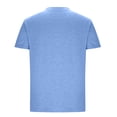 thumbnail image 5 of Men's Short Sleeve Crewneck T-Shirt Solid Color Casual Tee Soft Breathable Cotton Blend Top for Daily Wear, 5 of 6